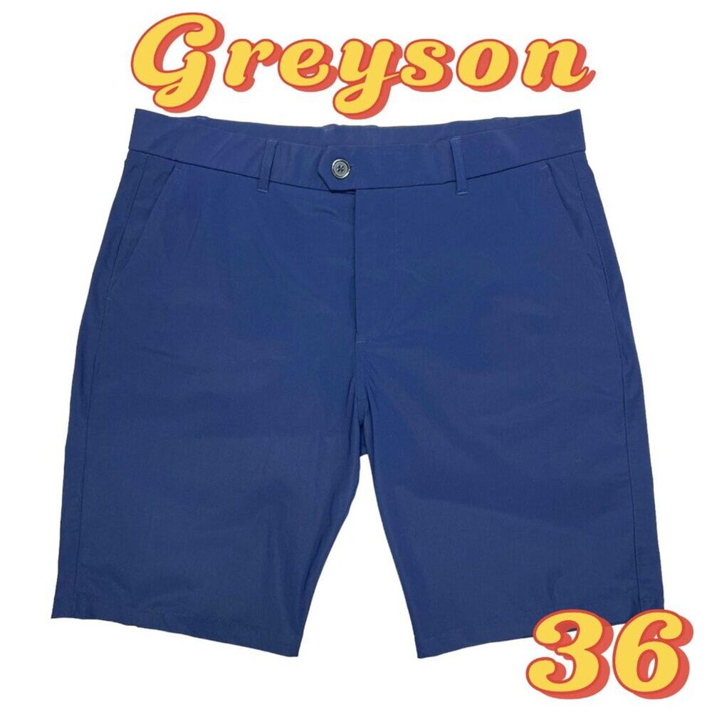 Greyson Montauk Performance Golf Shorts SIZE 36 Blue Quick Dry Sport Waistband